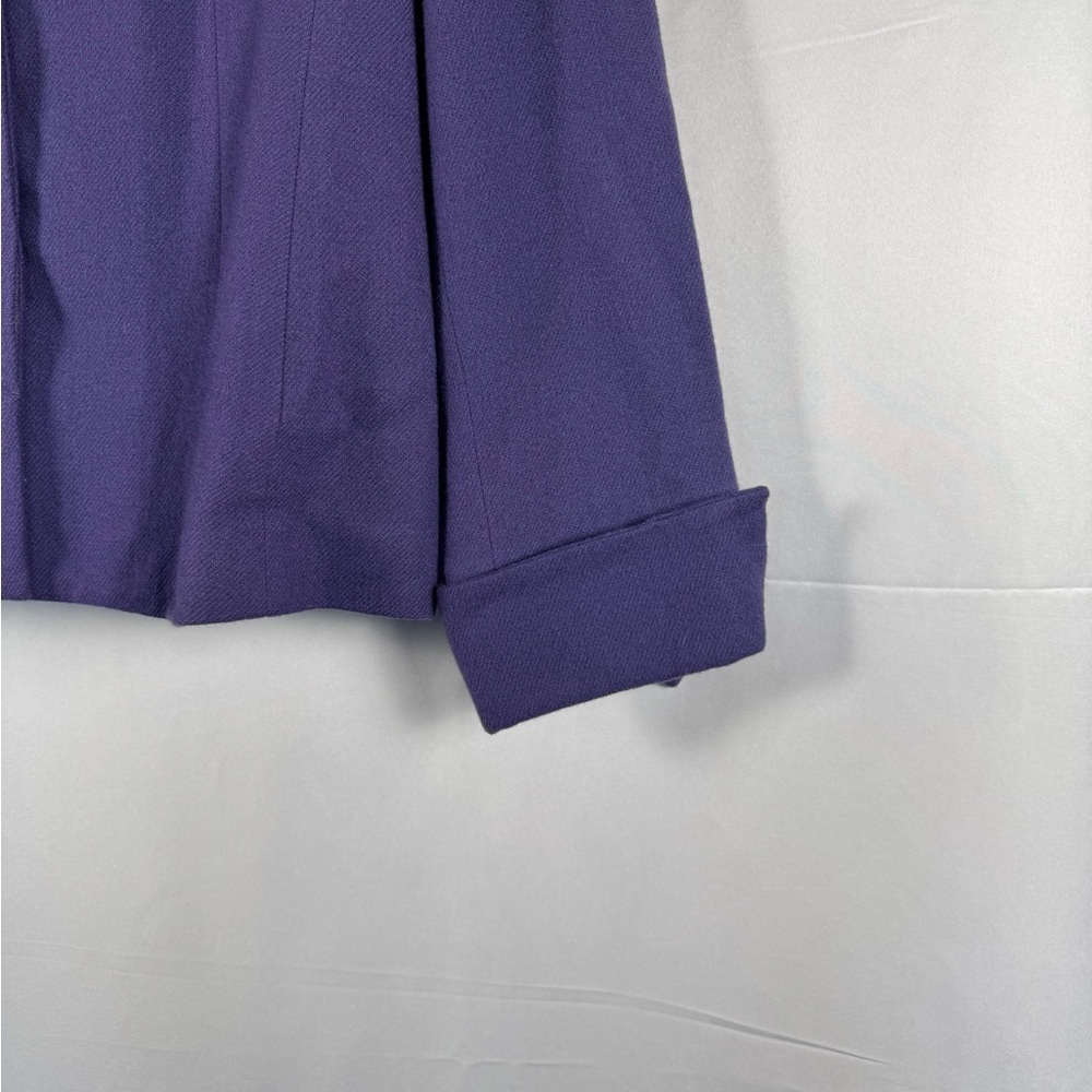 Coldwater Creek Wool Blazer‎ Royal Purple Work Office Career Professional 10 - Picture 3 of 9
